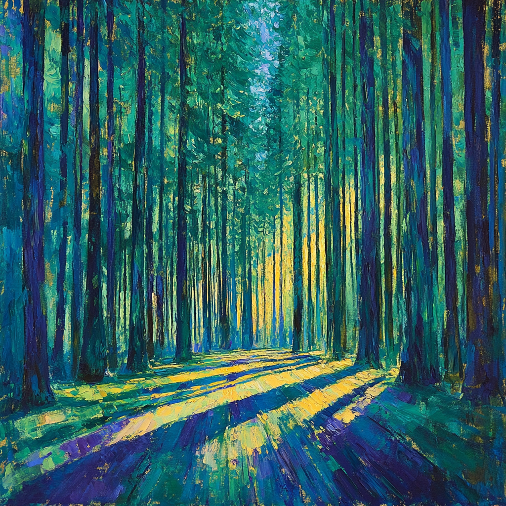 Emily Carr Inspired Cathedral Canopy Numbered painting kits