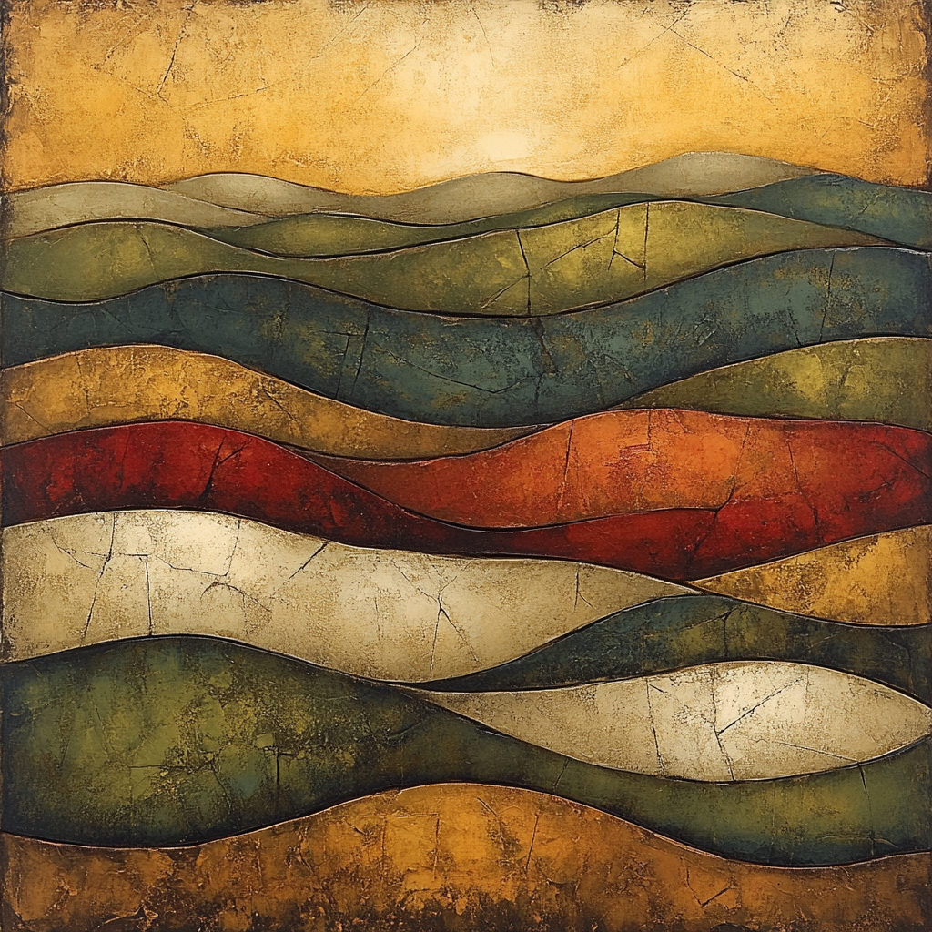 Jean-Paul Riopelle Inspired Geological Tessellation Plain paint by numbers