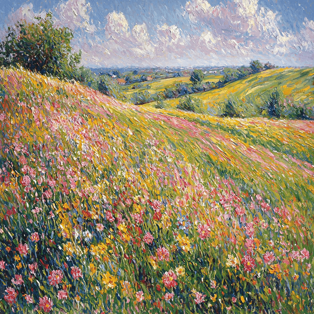 Claude Monet Inspired Joyful Meadows Paint By Color