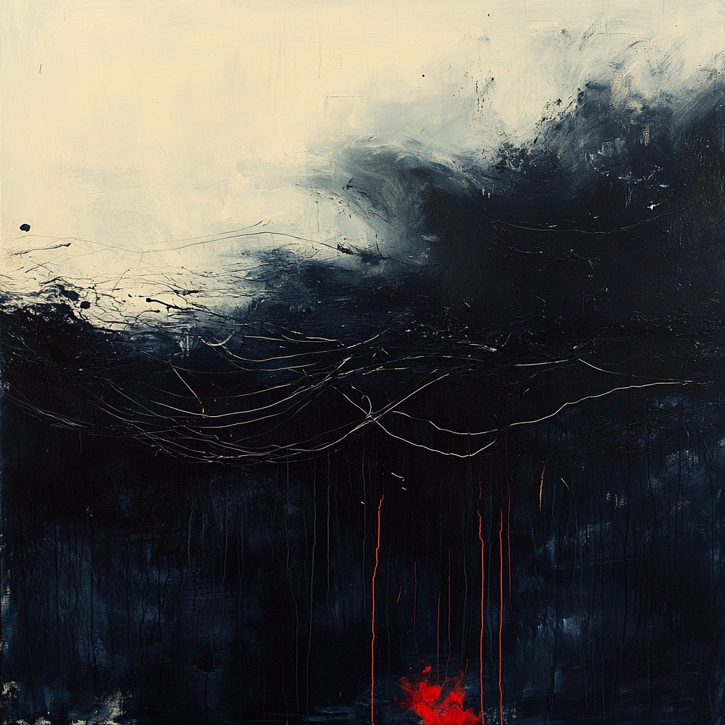 Jackson Pollock Inspired Tempest Of Dripping Colors Numbered painting kits