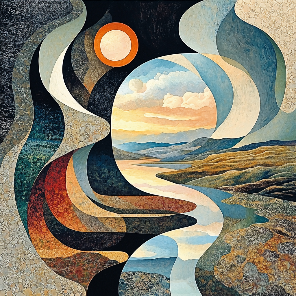 Max Ernst Inspired Fragmented Reflections Painting Number Kit