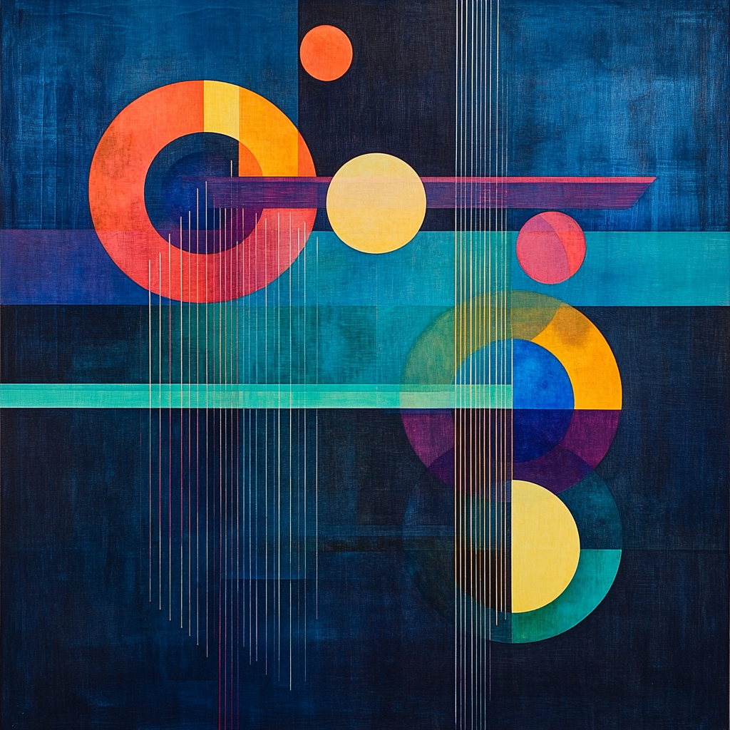 Kandinsky Inspired Cosmic Orchestra paint by numbers