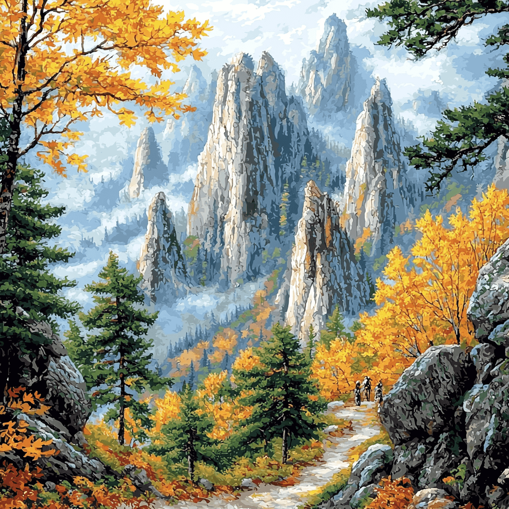 Huangshan Mountain Numbered Painting Kits