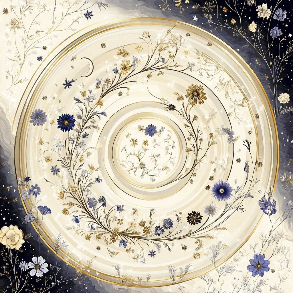 Alphonse Mucha Inspired Lunar Garden DIY paint by numbers