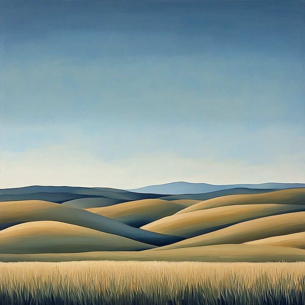 Paul Cézanne Inspired Still Sky And Hills paint by number