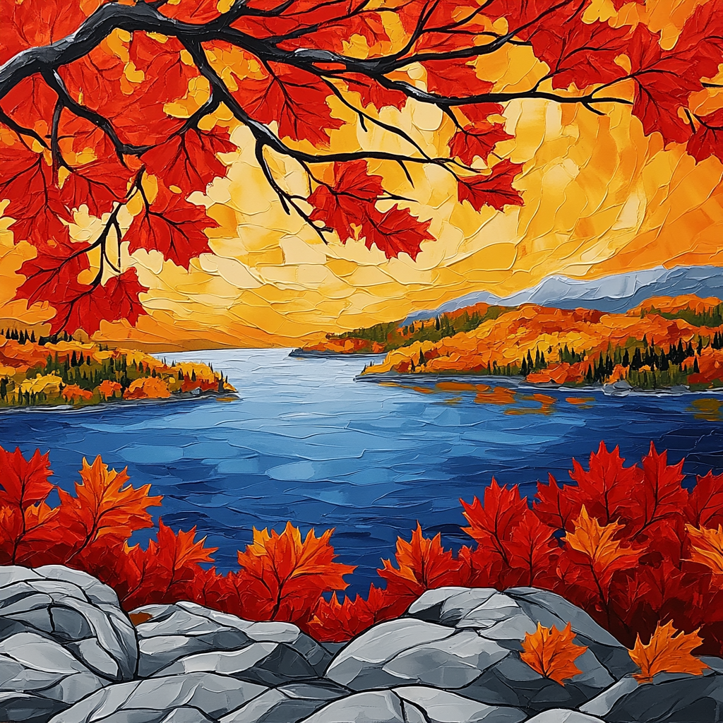 A.Y. Jackson Inspired Autumn Symphony In Algoma Numbered painting kits