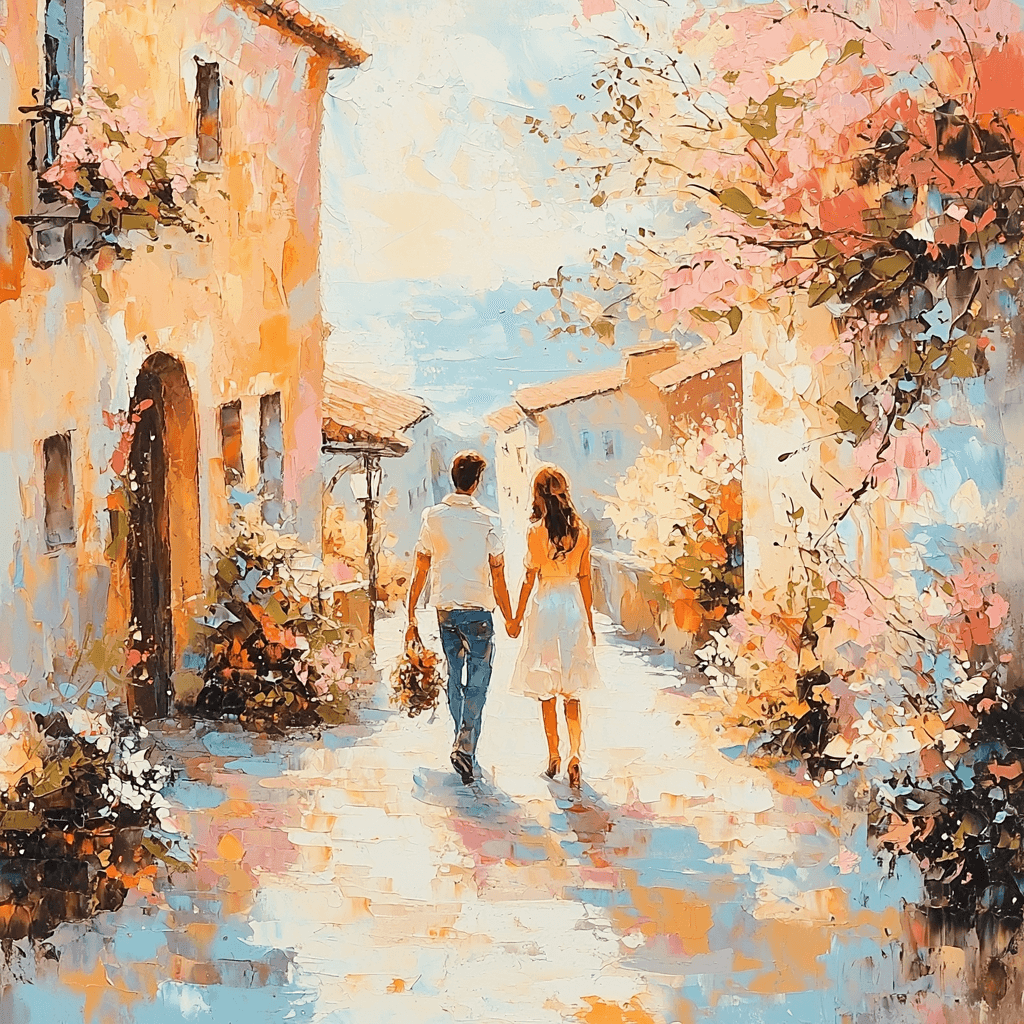 Turner Inspired Romantic Evening Stroll - DIY Painting By Numbers Kit