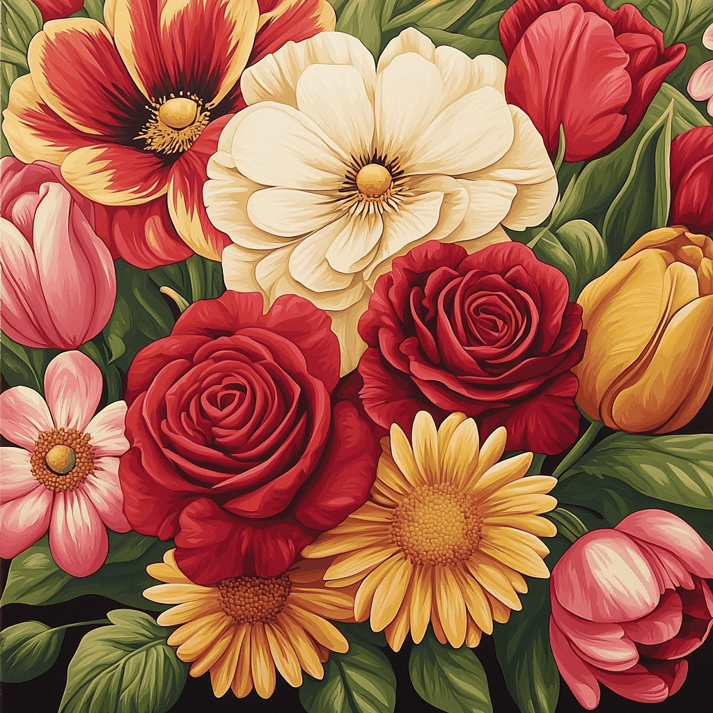 O'Keeffe Inspired Radiant Blooms - DIY Painting By Numbers Kit