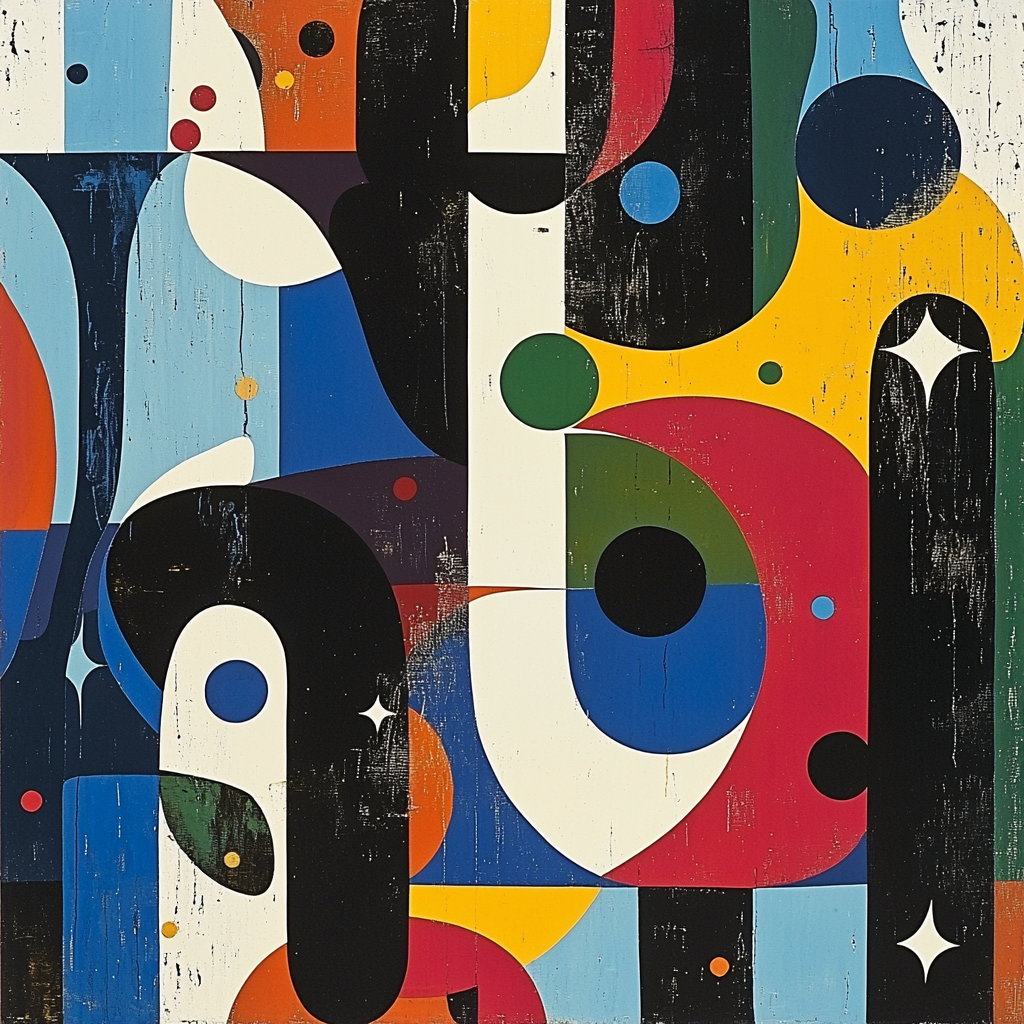 Joan Miró Inspired Curious Reflections DIY Paint By Numbers