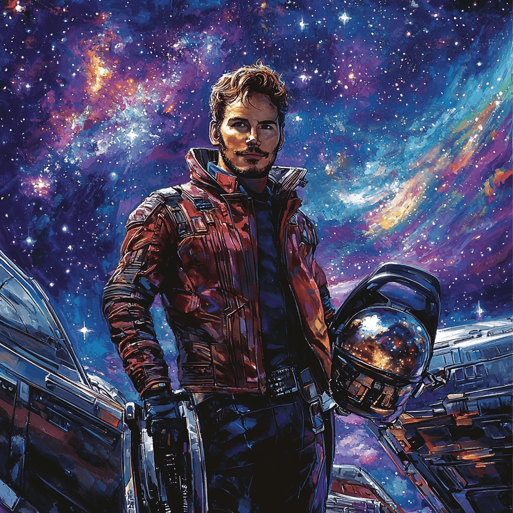Chris Pratt: Guardians Of Galaxy's Star-Lord Charm Paint By Numbers