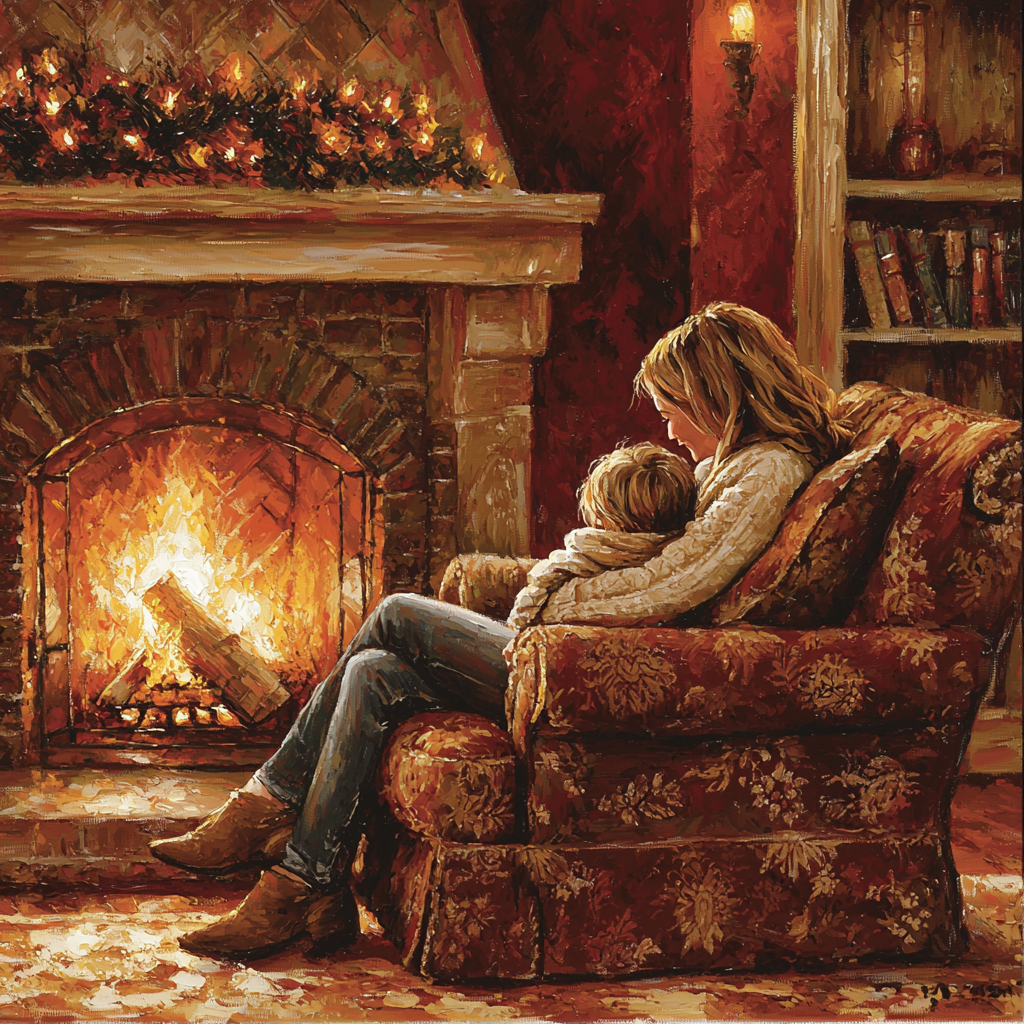 Reading By The Fireside Paint By Numbers Art