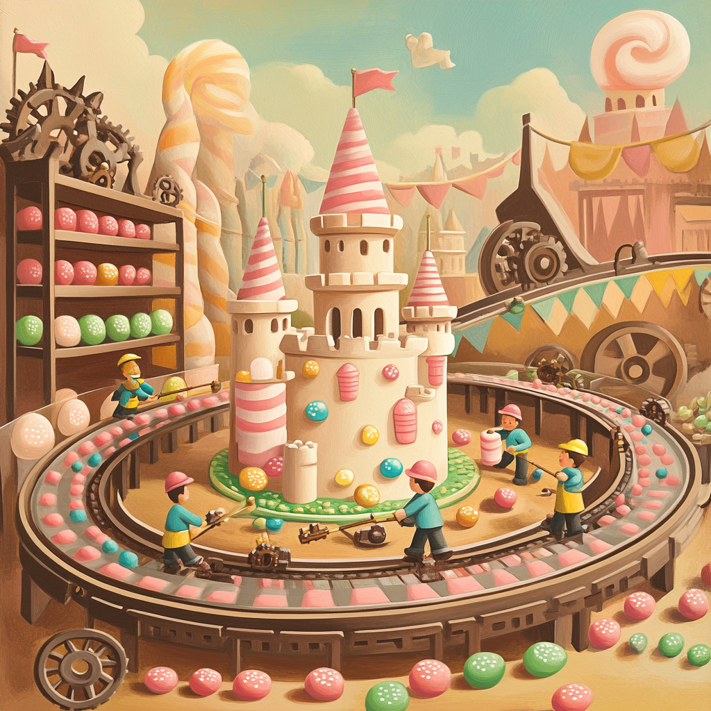 Candy Castle Assembly Line DIY paint by numbers