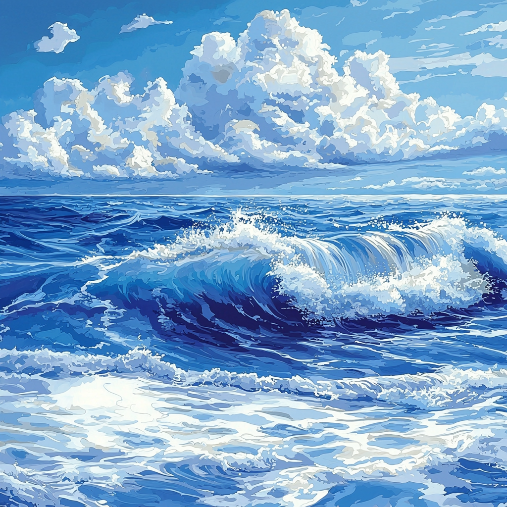 Michelangelo Inspired Ocean's Grace Paint By Numbers Art