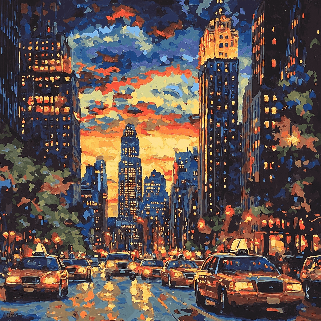 Hopper Inspired Metropolitan Dreams Paint By Color