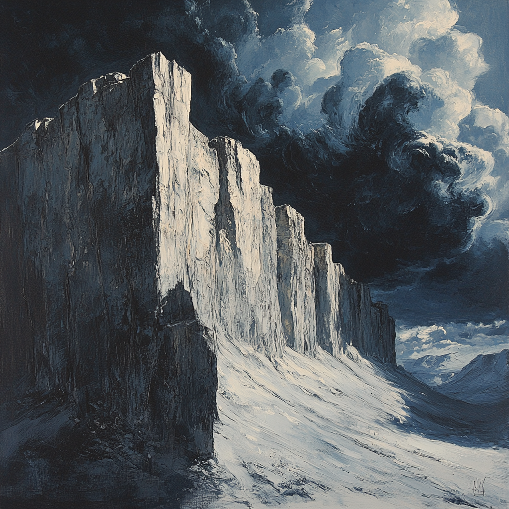 Michelangelo Inspired Stormy Ridge painting number kit