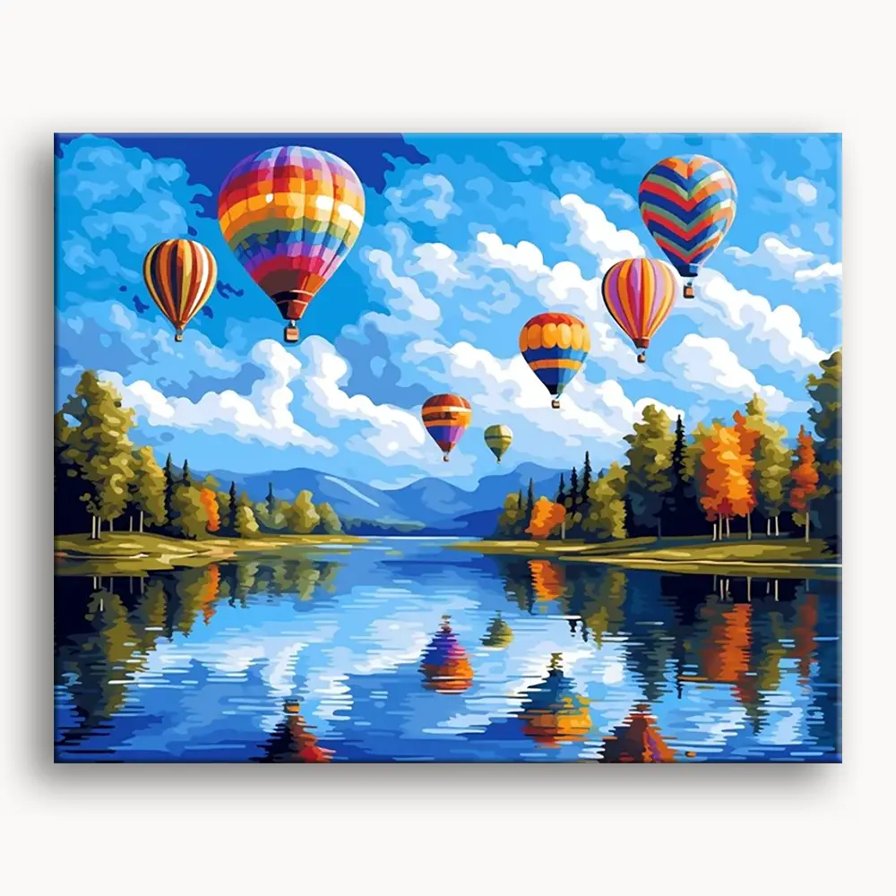 Happy Painting Exclusive DIY Paint by Number Kit Stress Relief Relaxation Toys Beginner Painting Kits Handicrafts with Lions Flowers & Birds Designs