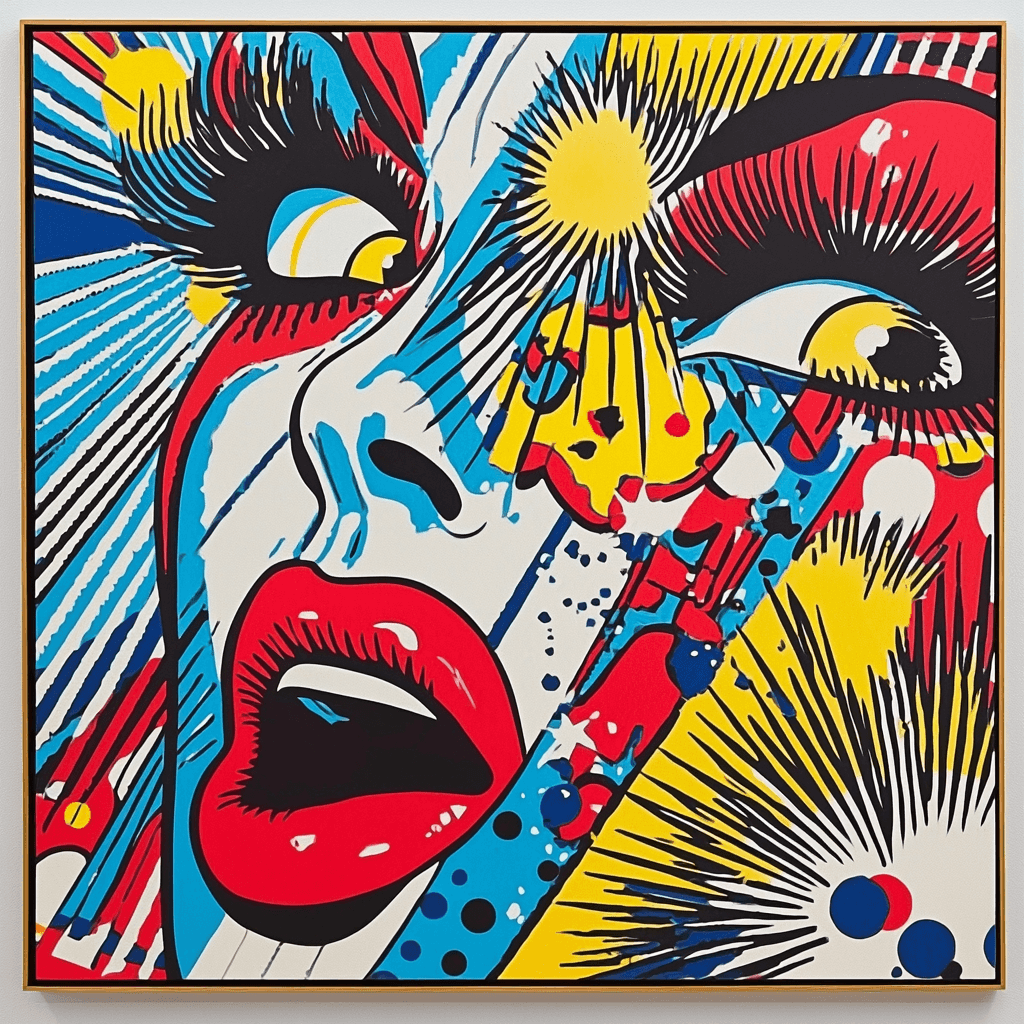 Roy Lichtenstein Inspired Dynamic Shapes Painting Number Kit