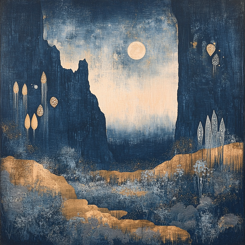 Max Ernst Inspired Lunar Garden Numbered painting kits