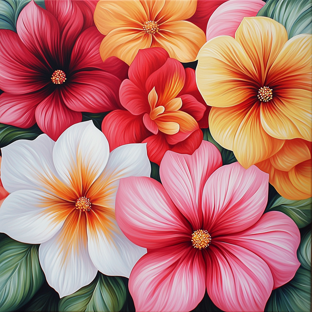 Georgia O'Keeffe Inspired Floral Euphoria In Dreamland Paint By Color