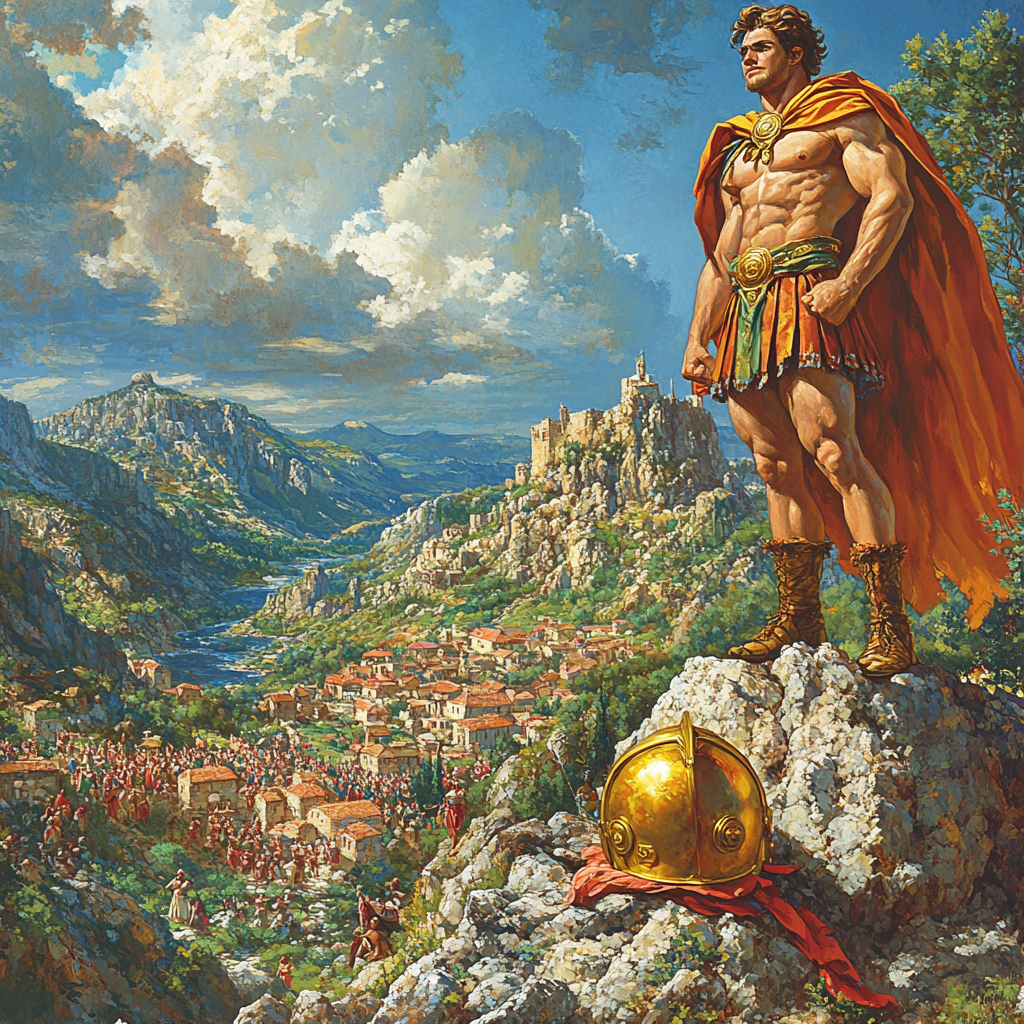 Hercules Hero Pose painting number kit