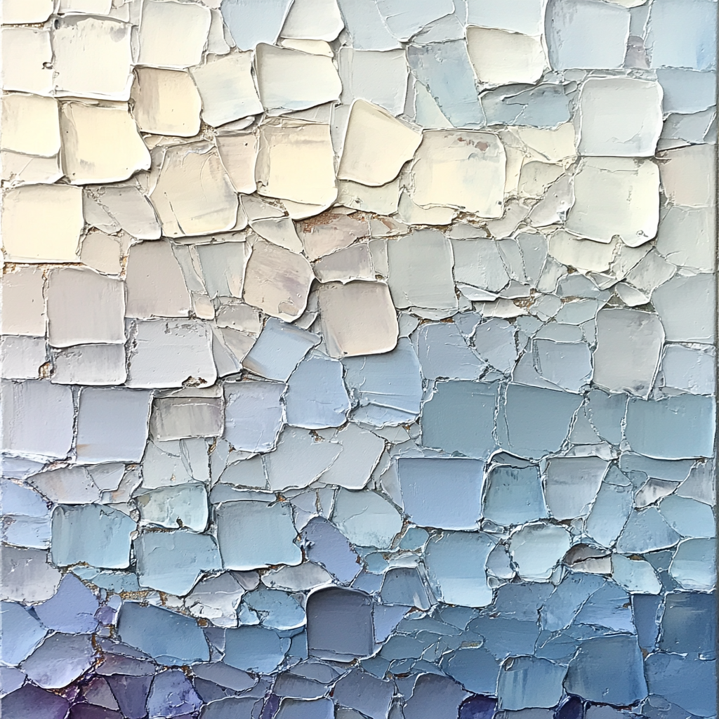 Jean-Paul Riopelle Inspired Frosted Lake Tessellation paint by number