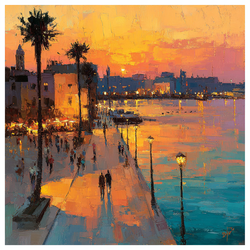 Manila Baywalk Sunset Philippines Painting by numbers kit