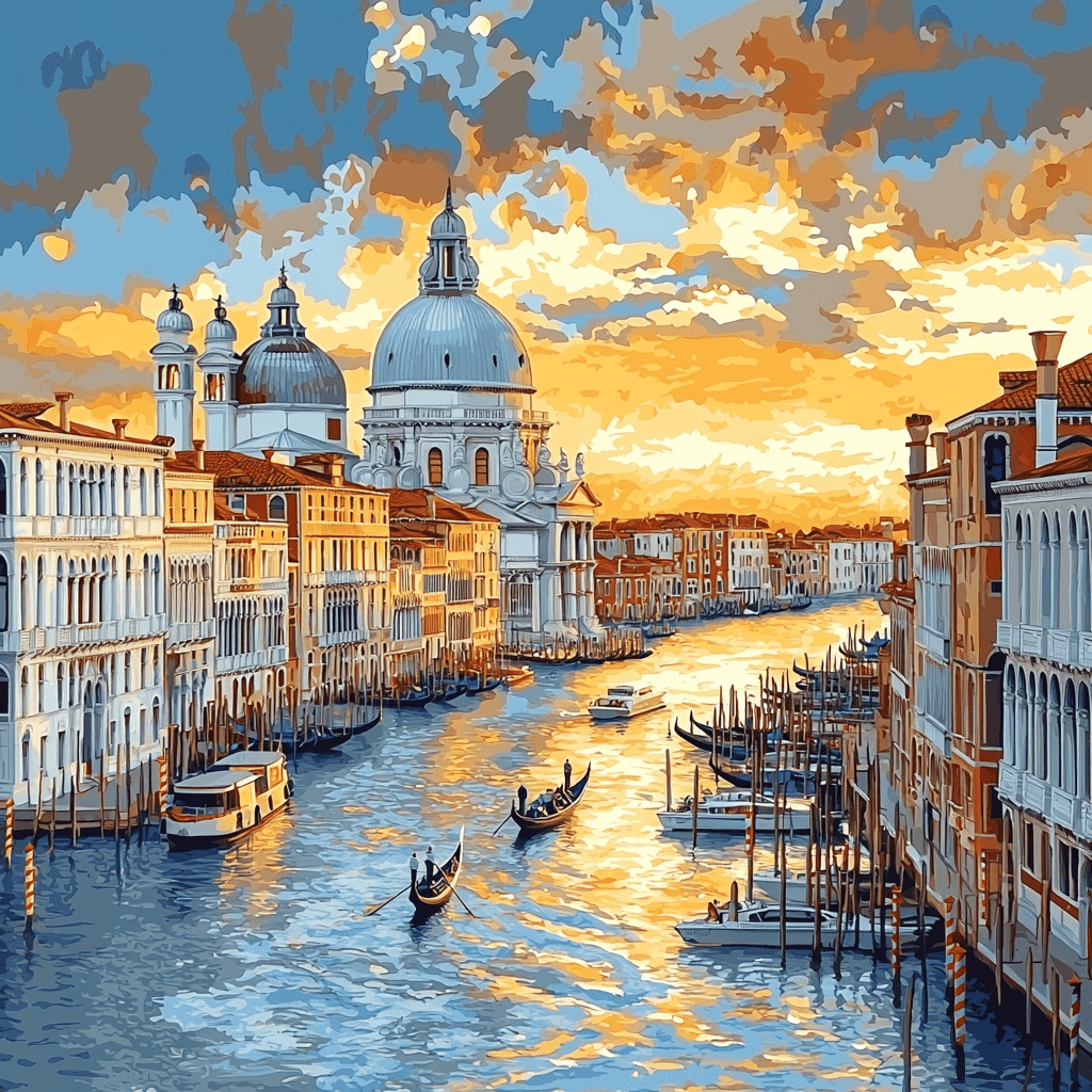Canaletto Inspired Classical Urban Elegance Paint By Numbers Art