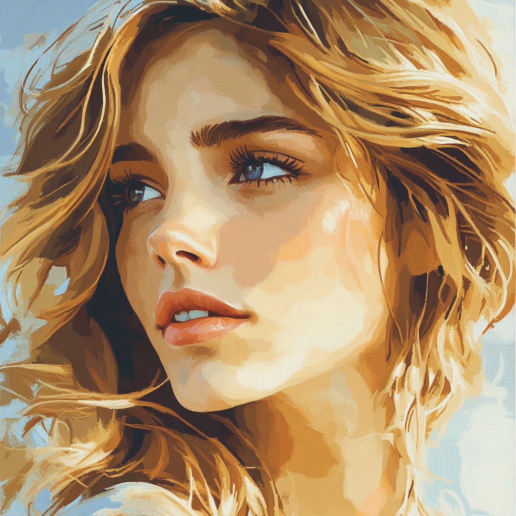 Modigliani Inspired Elongated Portrait Numbered painting kits