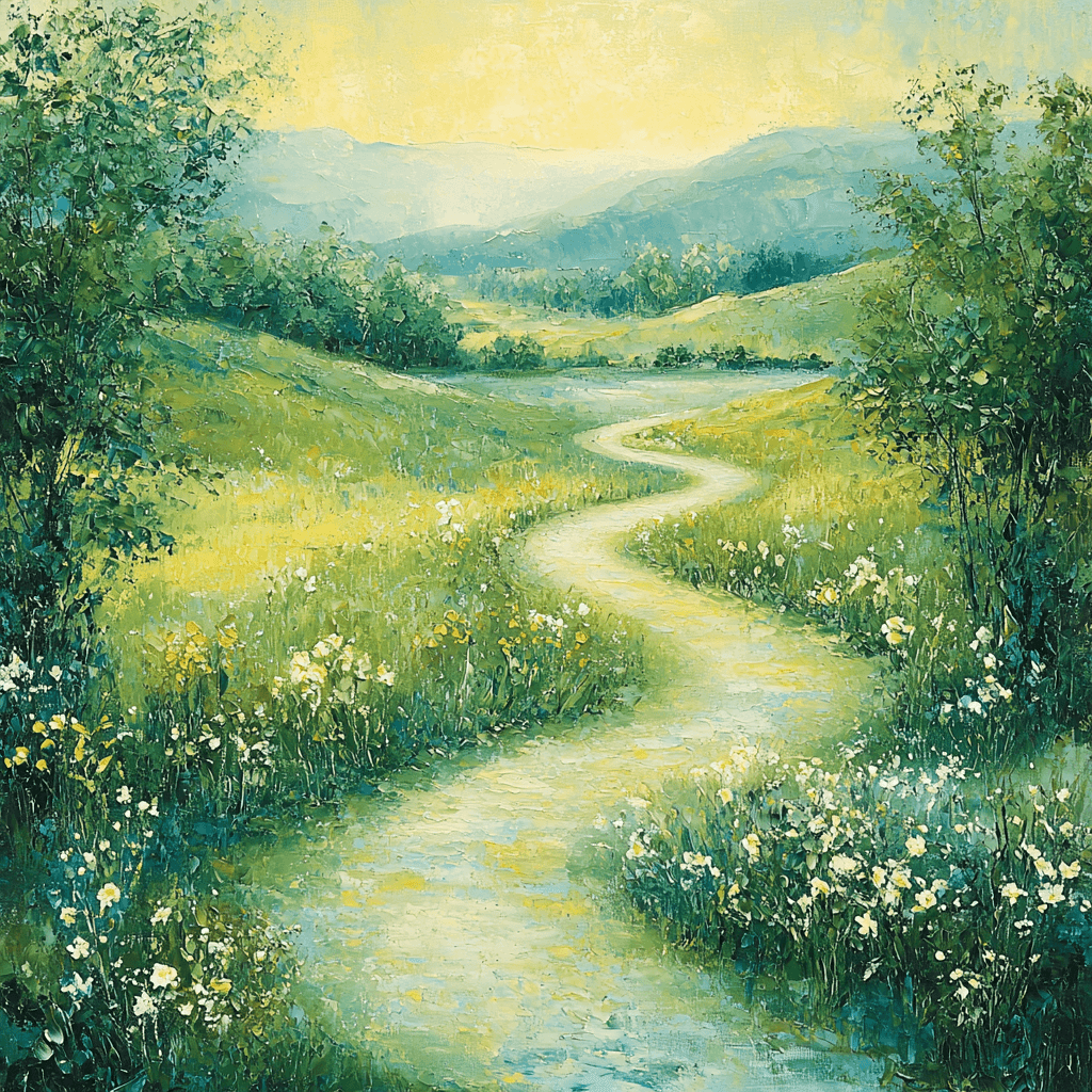 Vincent Van Gogh Inspired Pathway To Tranquility Paint By Color
