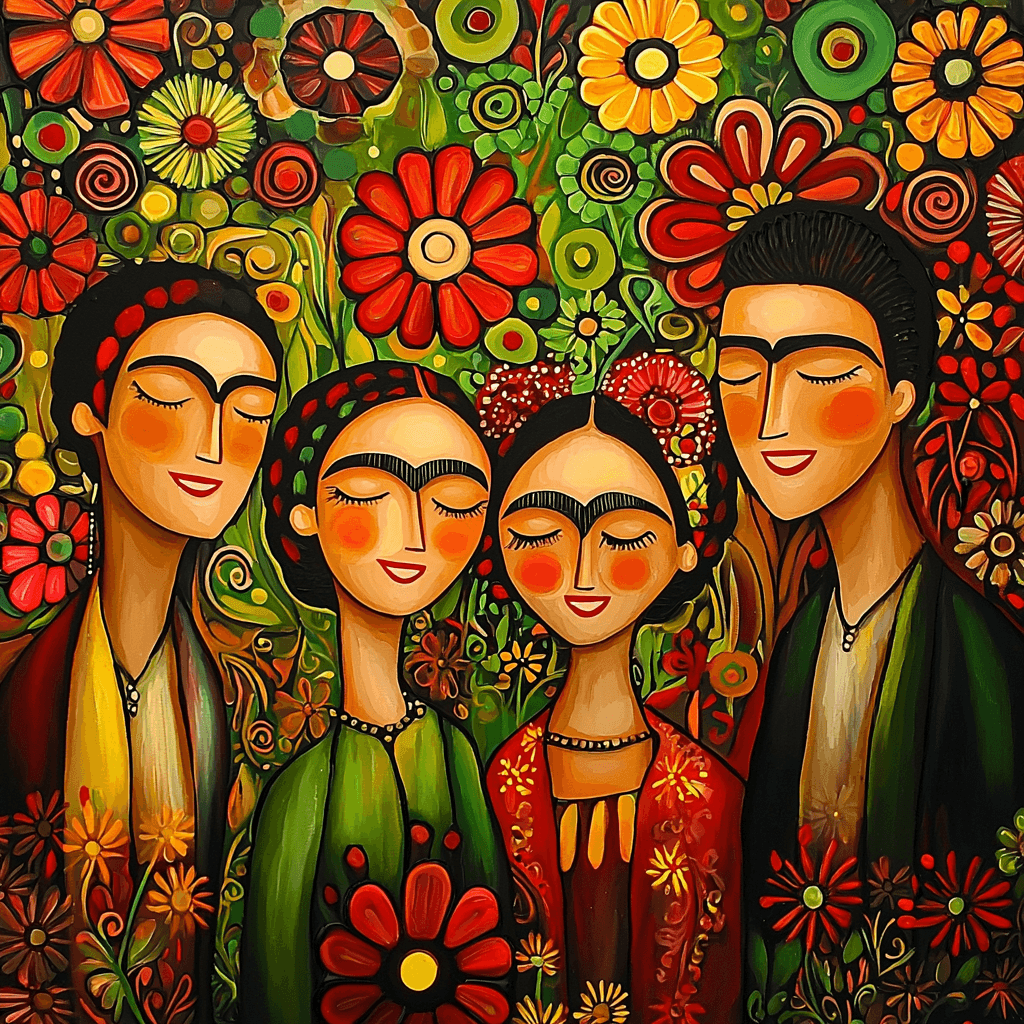 Frida Kahlo Inspired Friends Together Paint By Numbers