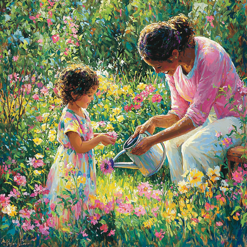 A Garden Of Memories Number Painting