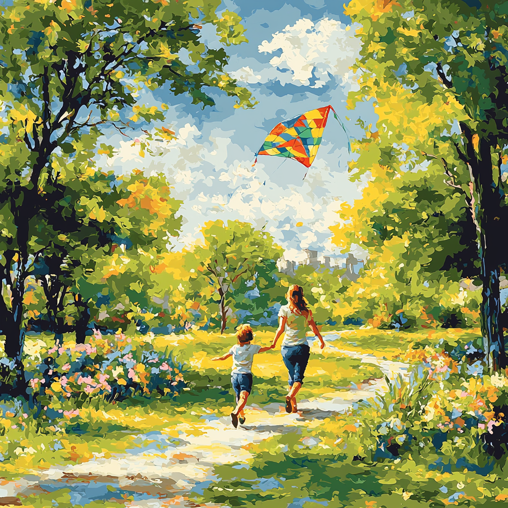 Joyful Moments In The Park Number Painting