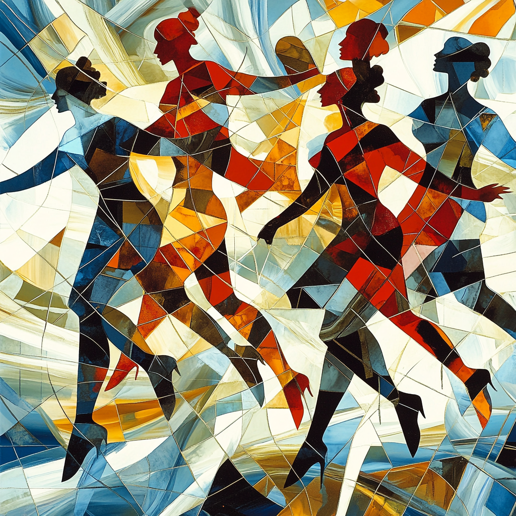 Picasso Inspired Abstract Dancers paint by number