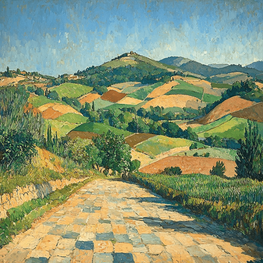 Paul Cézanne Inspired Cascading Hillside Hues Paint By Numbers