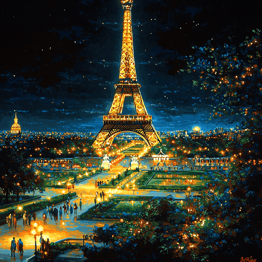 Torre Eiffel Numbered Painting Kits