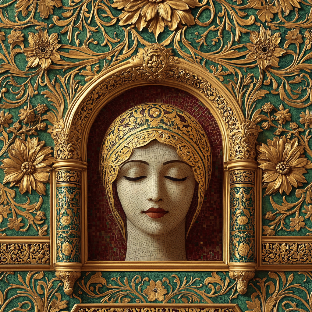 Gustav Klimt Inspired Tea Ceremony painting number kit