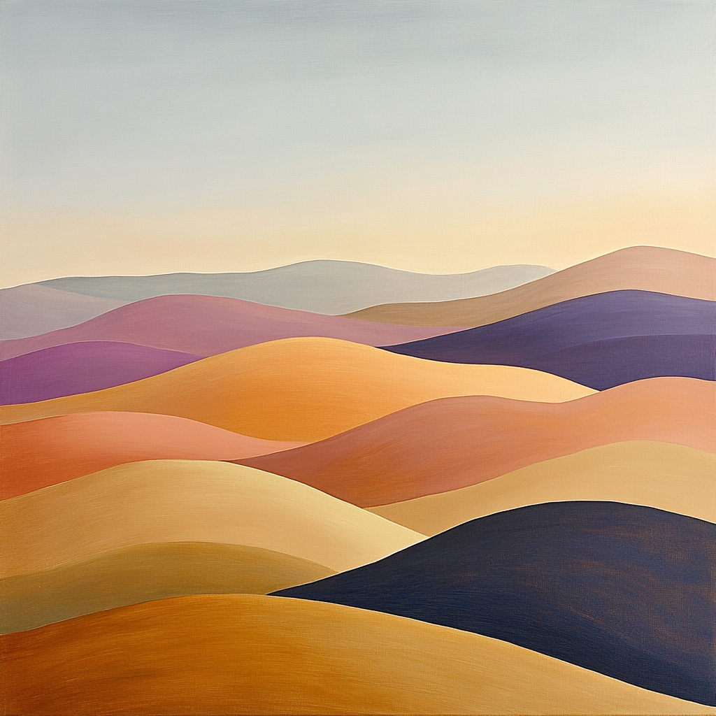 Georgia O’Keeffe Inspired Rolling New Mexico Hills At Dawn Painting by numbers kit