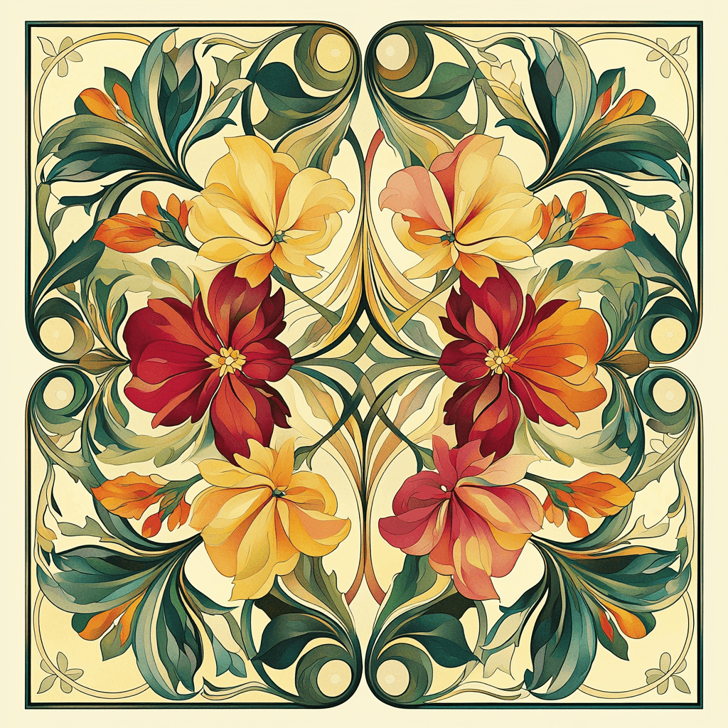 Alphonse Mucha Inspired Serene Symmetry Numbered Painting Kits