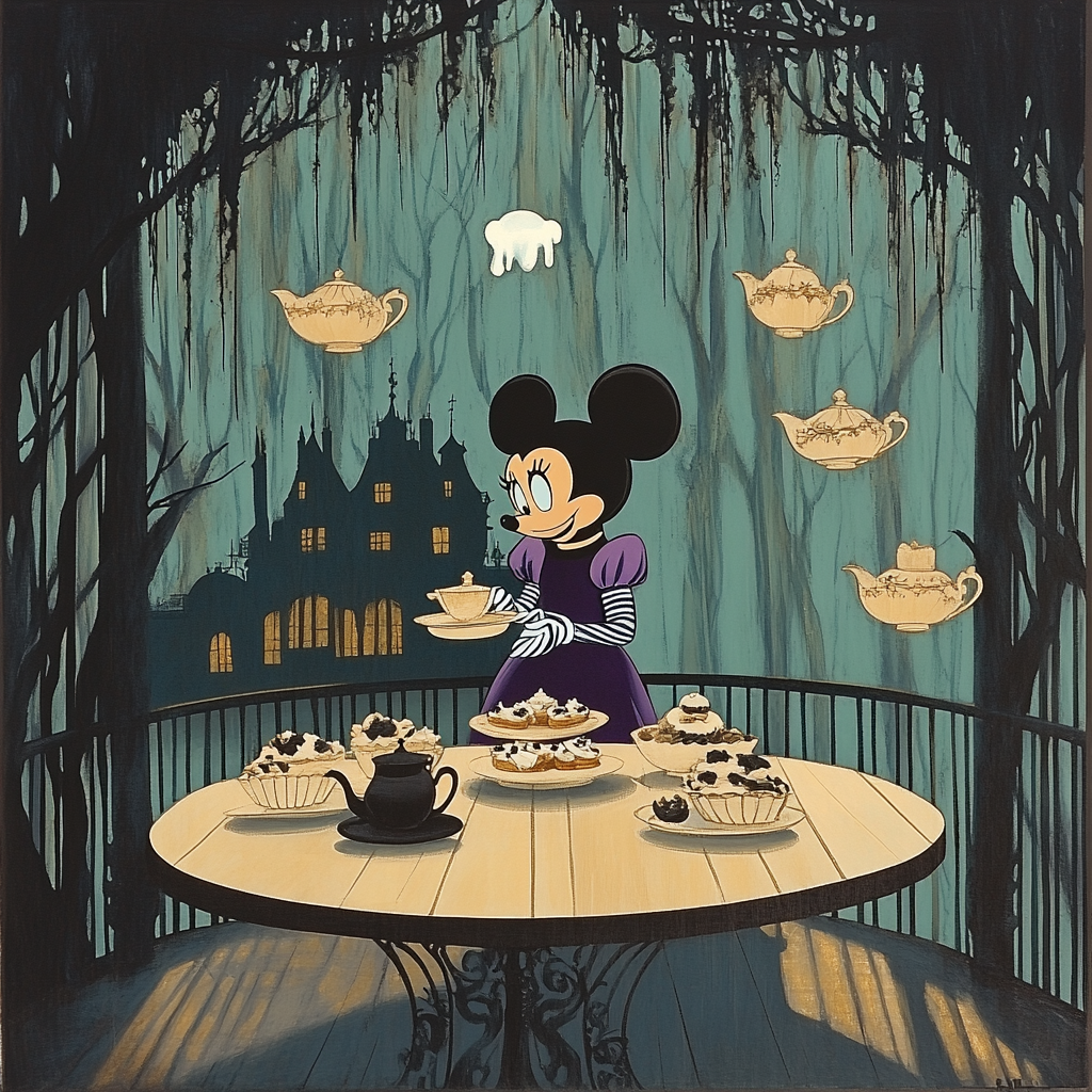 Haunted Tea Party At The Enchanted Manor Number painting