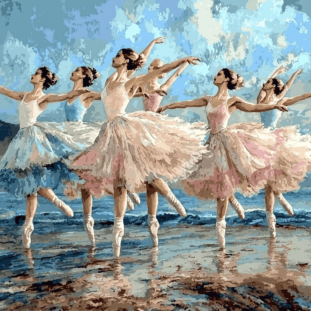 Edgar Degas Inspired Ethereal Ballet Dancers DIY Paint By Numbers