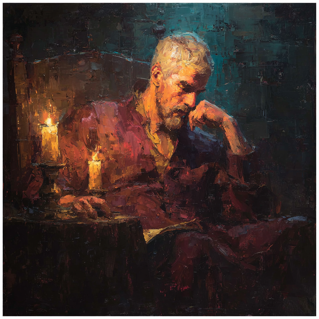 Rembrandt Inspired Evening Portrait paint by number