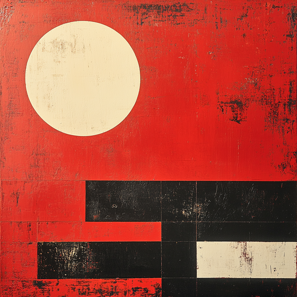Kazimir Malevich Inspired Red Silence Paint by numbers art