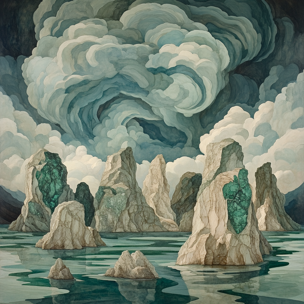 Michelangelo Inspired Thunderstorm Archipelago Paint by numbers kits