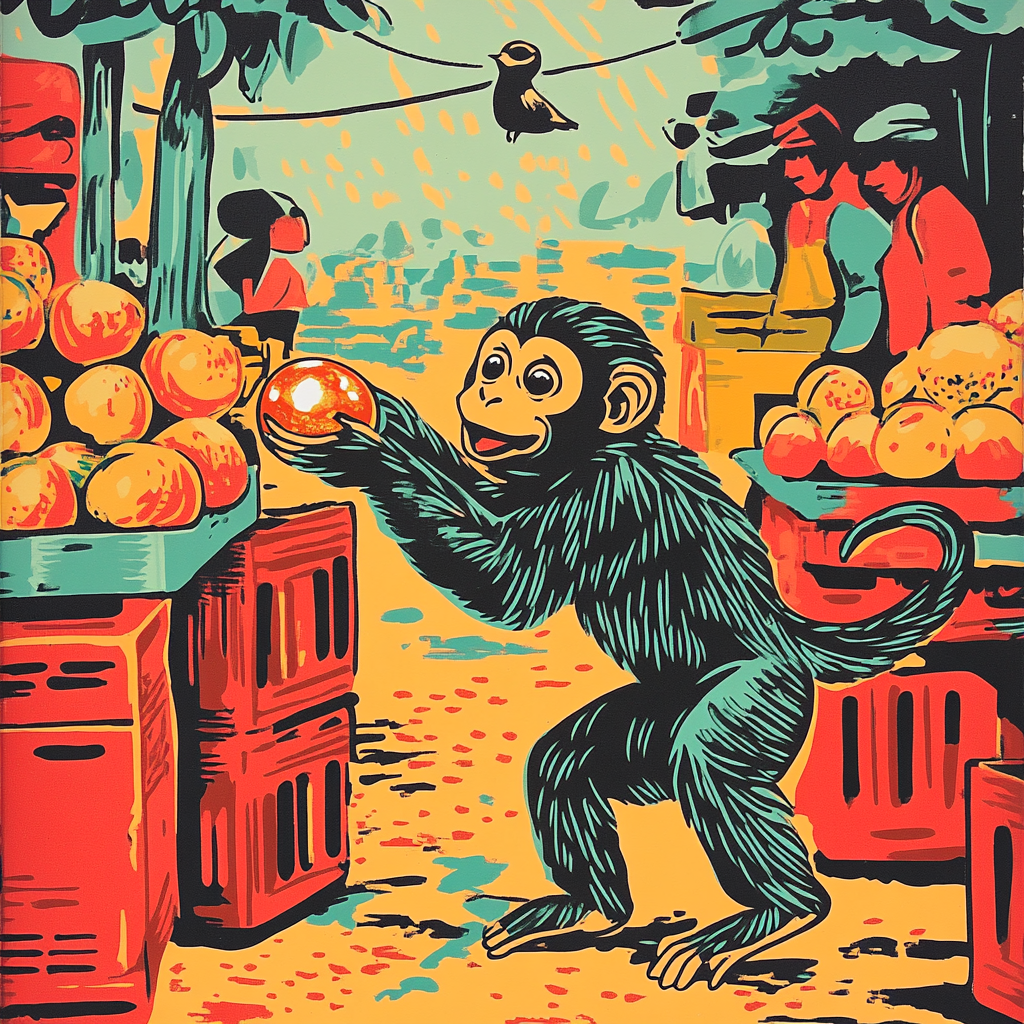 Abu Market Mischief paint by color