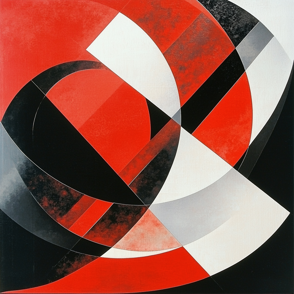 Kazimir Malevich Inspired Bold Intersection Numbered Painting Kits