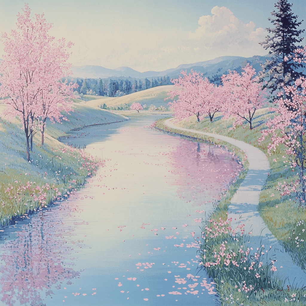 Utagawa Hiroshige Inspired Whispering Riverbend Serenity Paint By Numbers Art