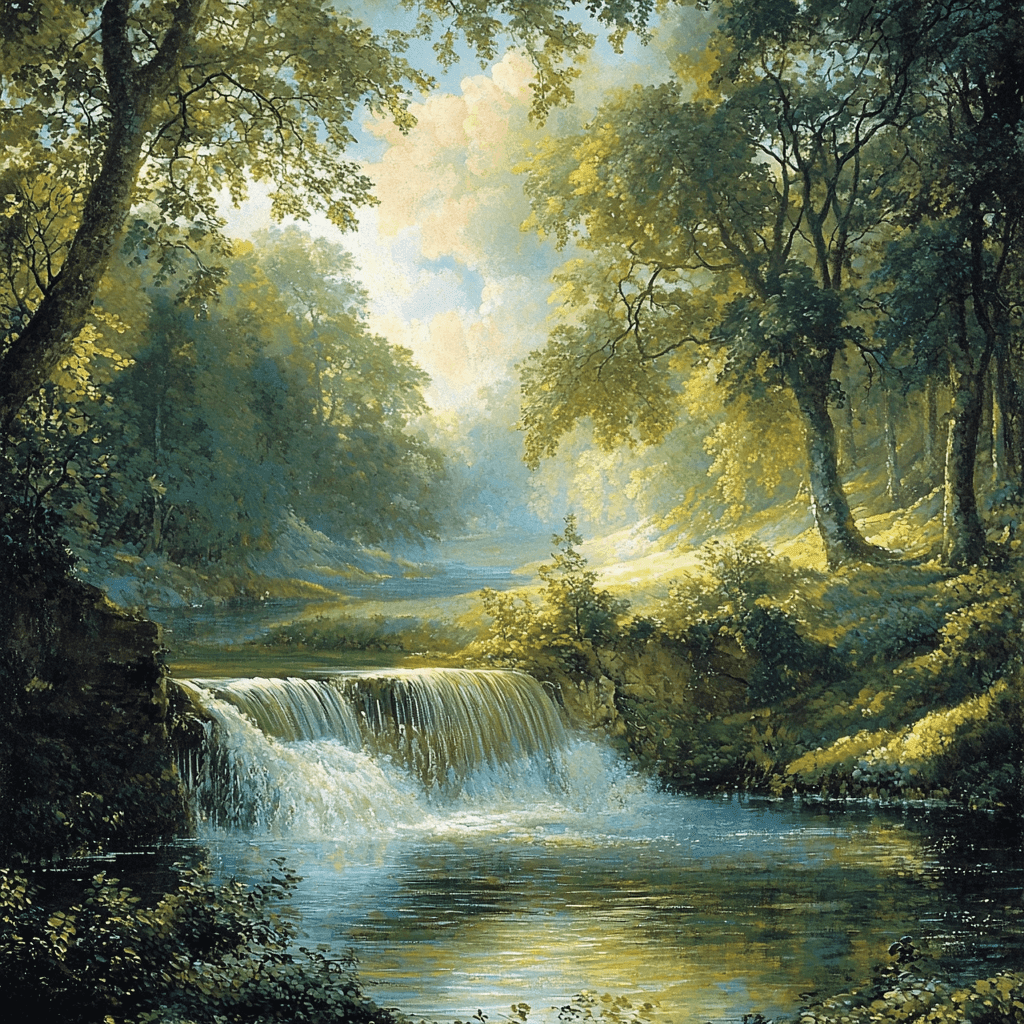 Thomas Gainsborough Inspired Tranquil Mountain Stream Paint By Numbers Kits