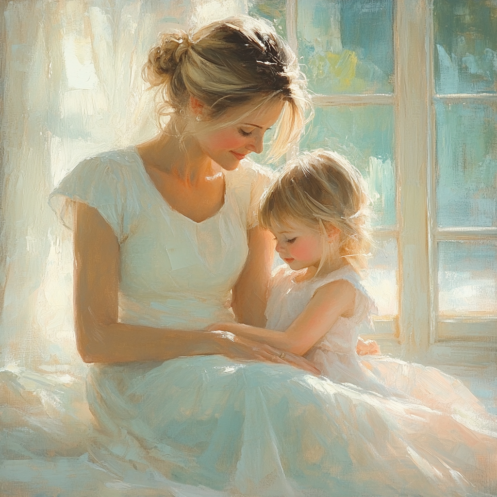 Mary Cassatt Inspired Family Afternoon paint by numbers