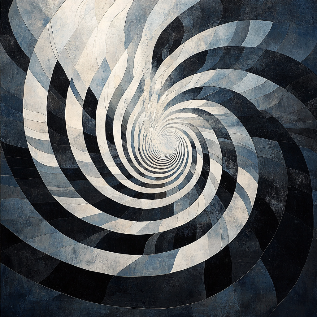 M.C. Escher Inspired Monochrome Vortex Numbered Painting Kits