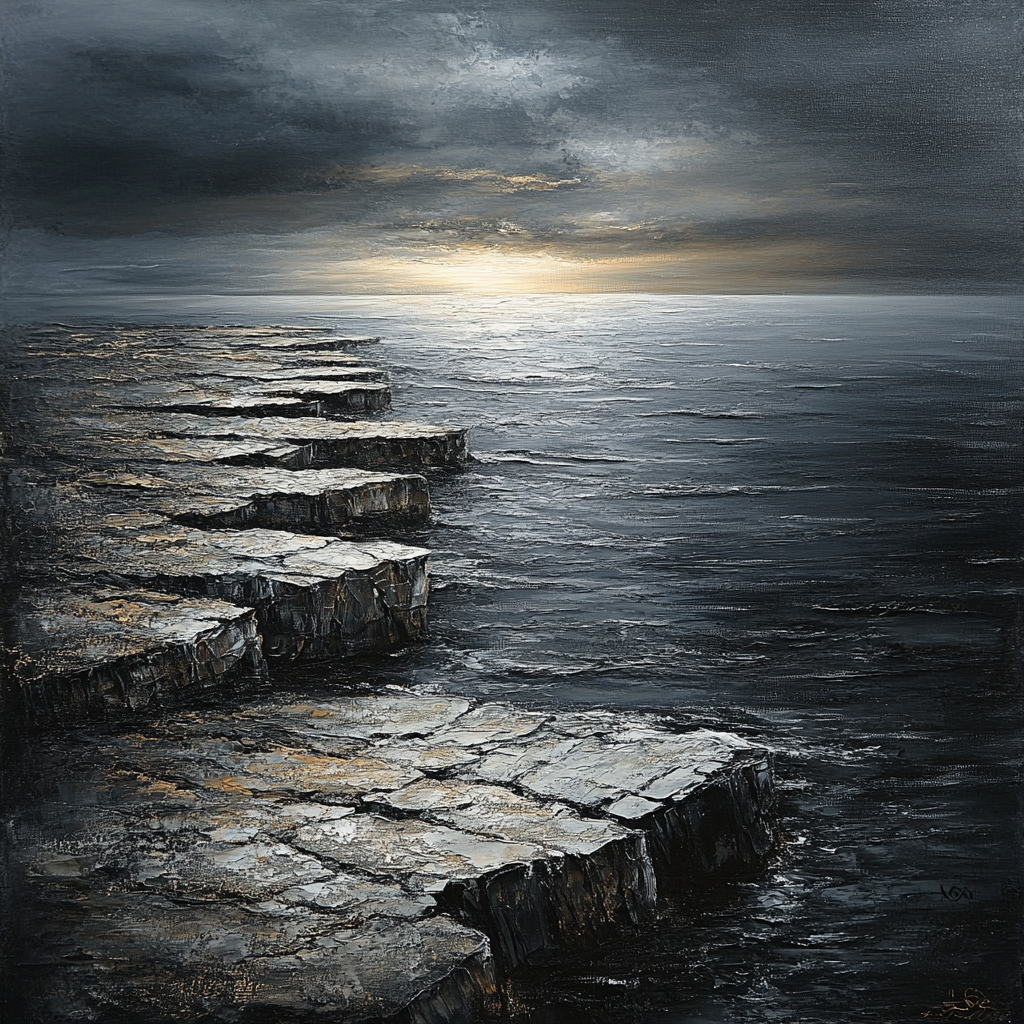 Francisco Goya Inspired Ashen Cliff And Ominous Horizon Numbered painting kits